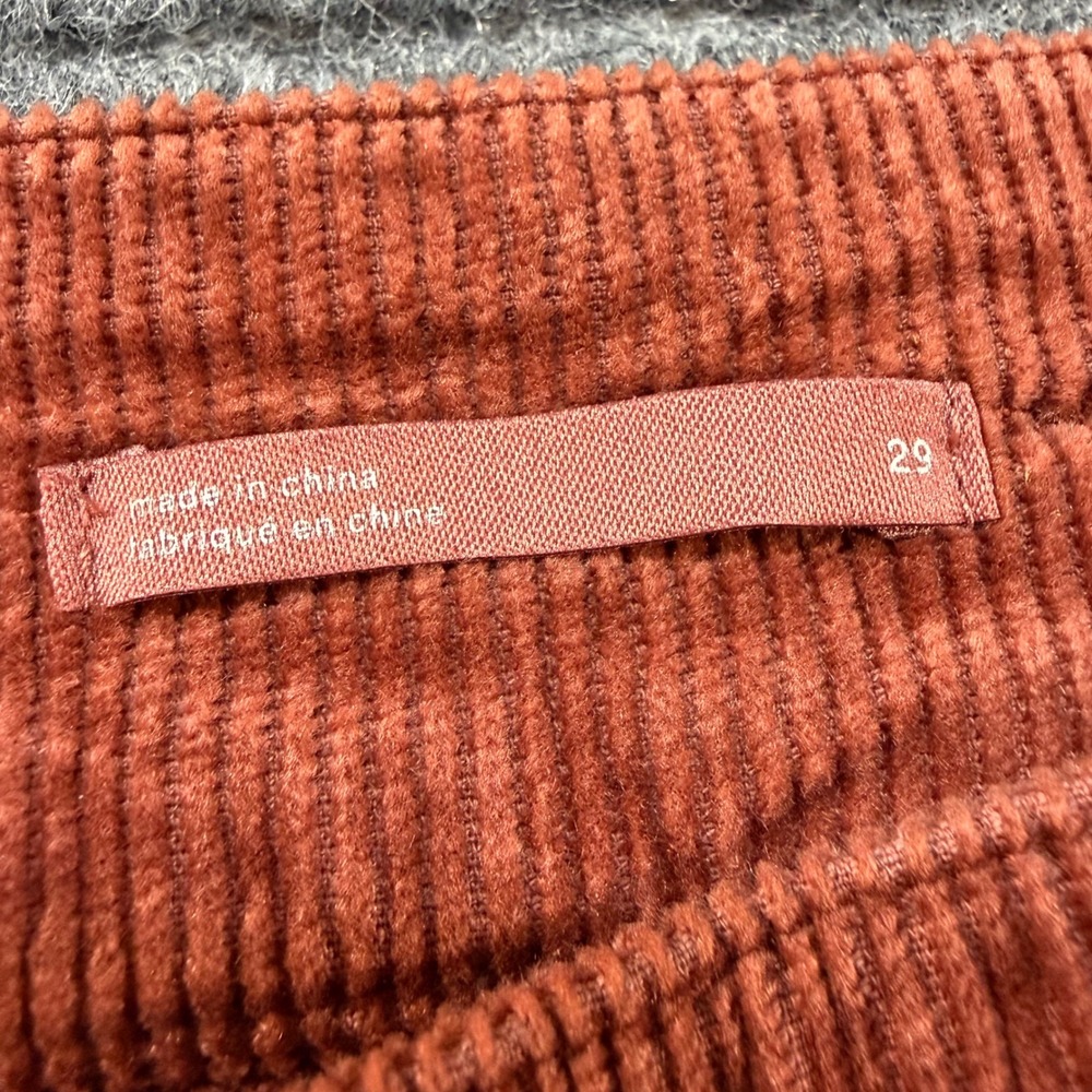 Pilcro The Wanderer Corduroy Utility Pants 29 Rust Orange Distressed Carpenter - Picture 5 of 12